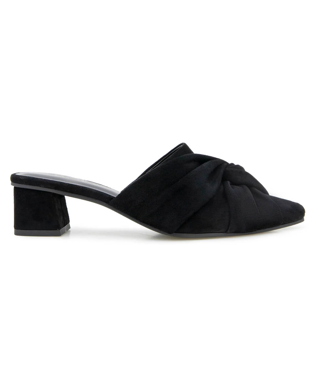 Lanis Suede Mule in Black