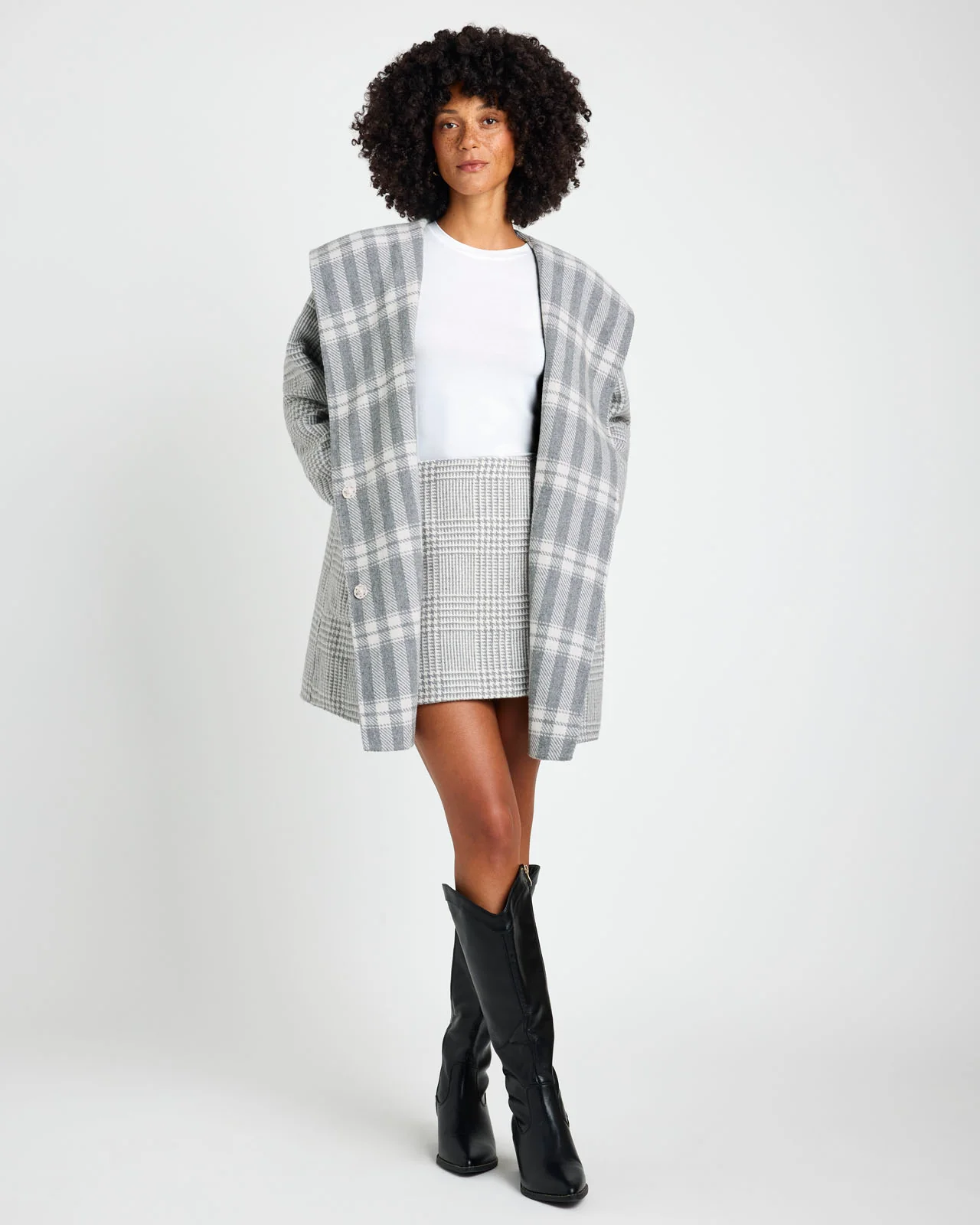 Elliott Reversible Plaid Coat