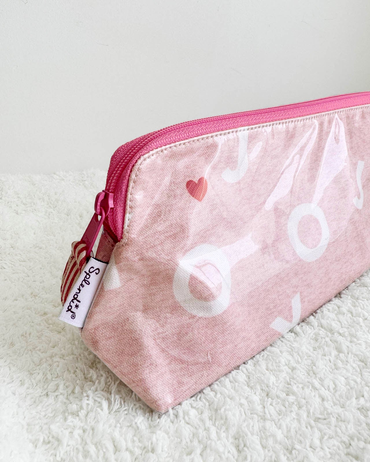 Small Pink Joy Jumble Makeup Bag