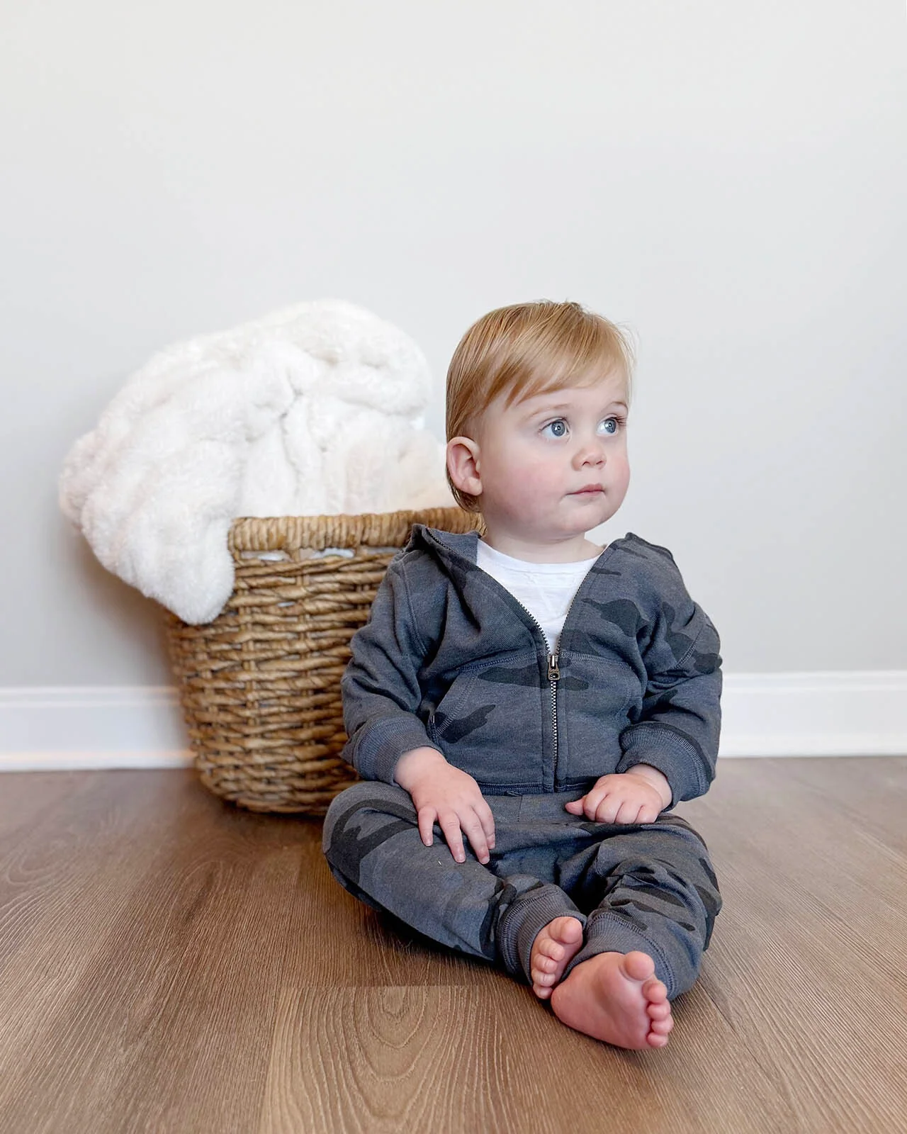 Infant Boy Blue Camo Hoodie