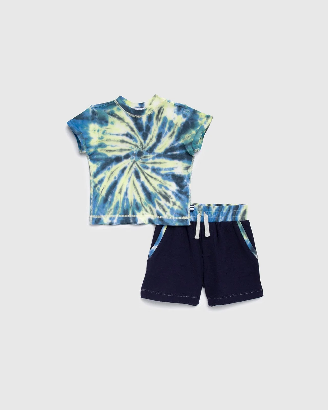 Infant Boys Swirled Short Sleeve Set