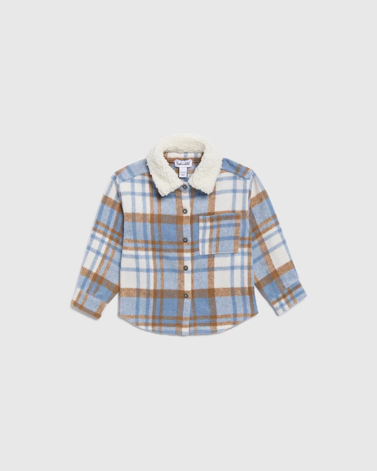 11430-infant-boys-sherpa-collar-flannel-shacket-1.webp Infant Boys Sherpa Collar Flannel Shacket