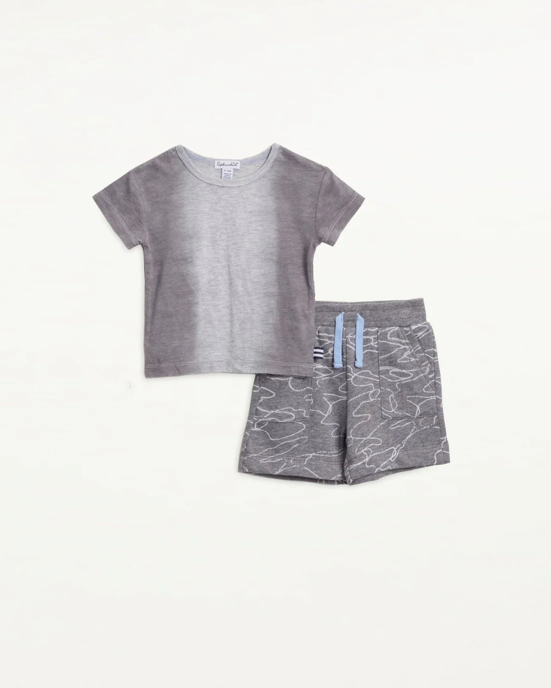 Toddler Boy Scribble Stripe Short Set
