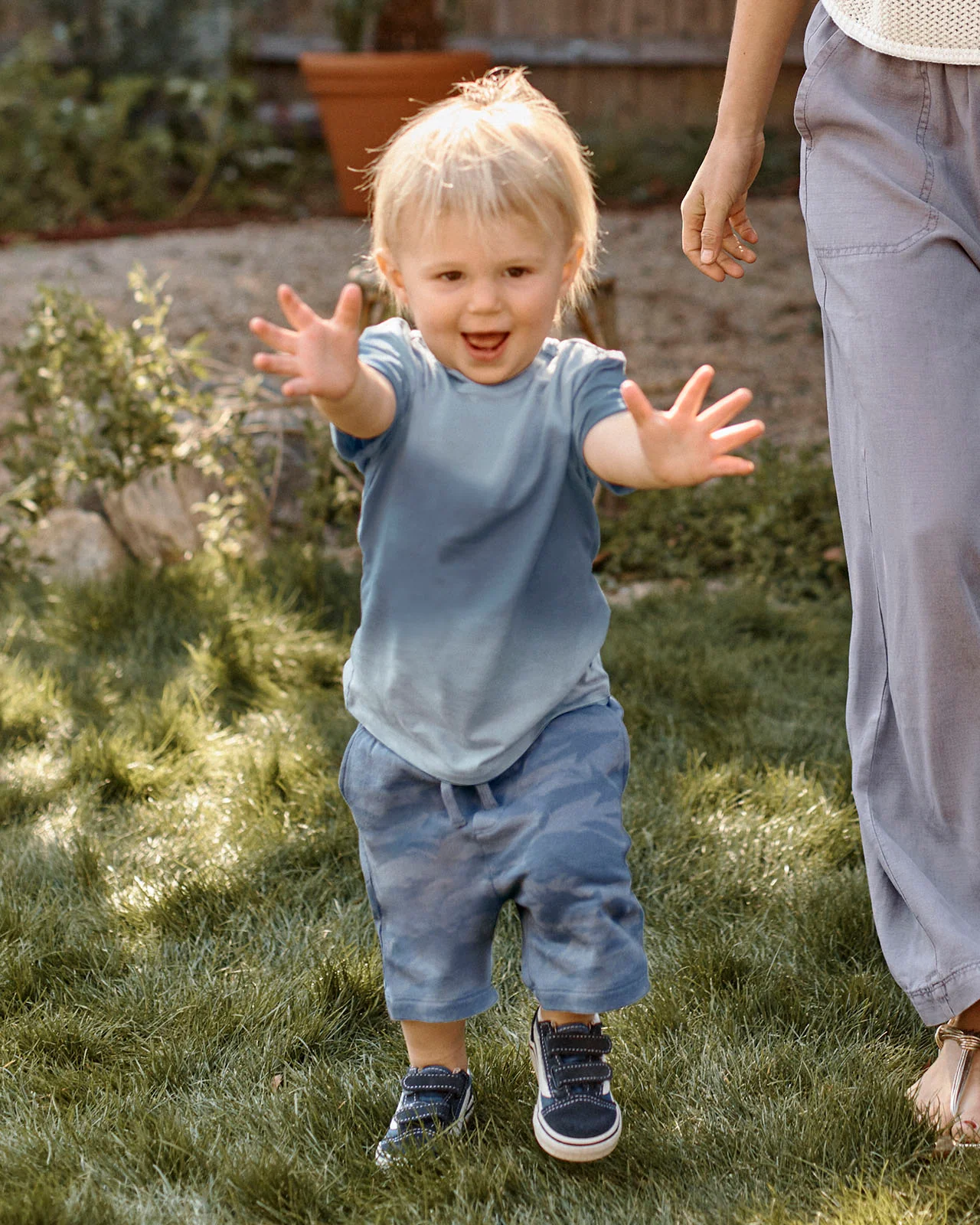 Toddler Boys Spray Cloud Short Sleeve Set