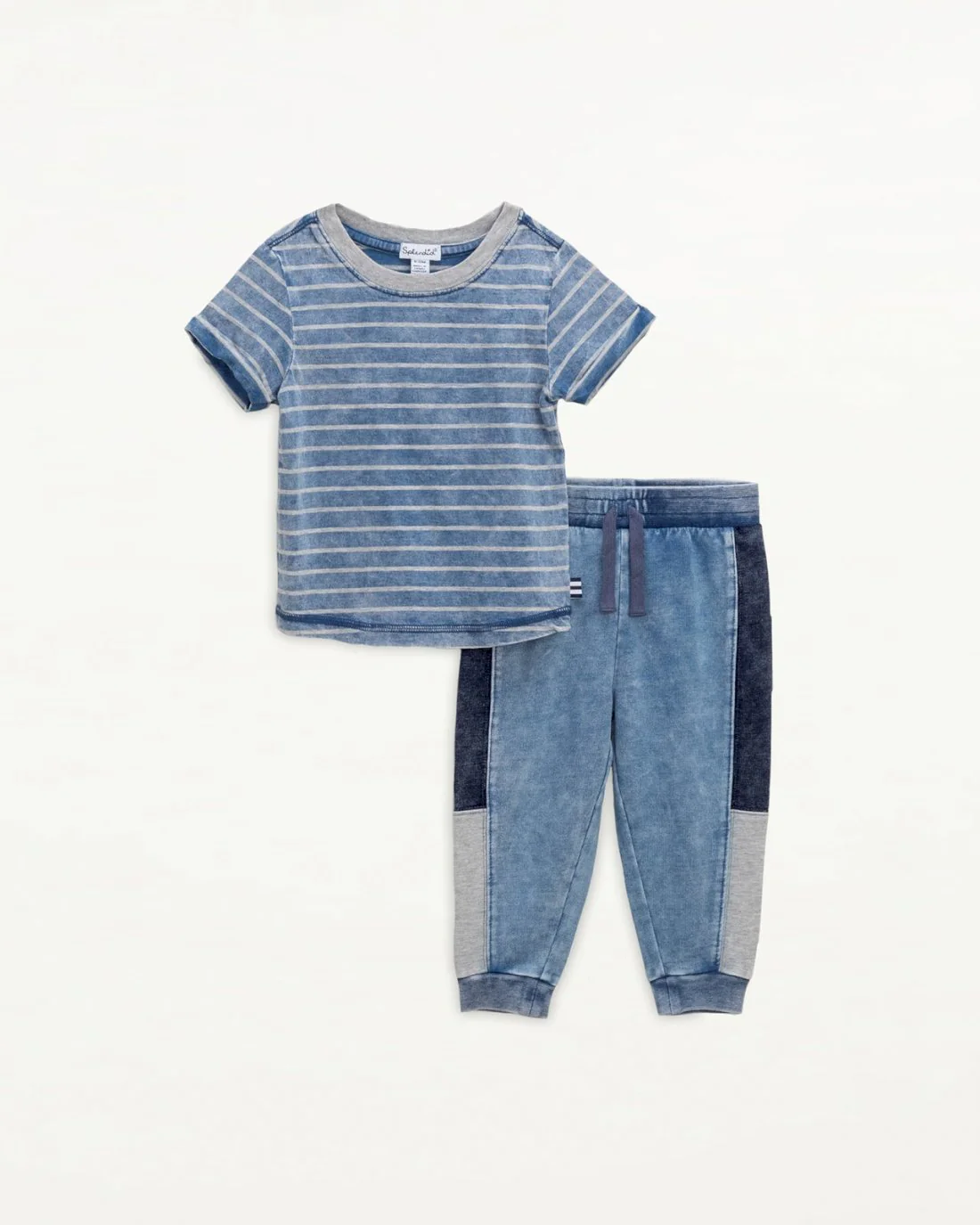 Toddler Boy Indigo Stripe Top Set