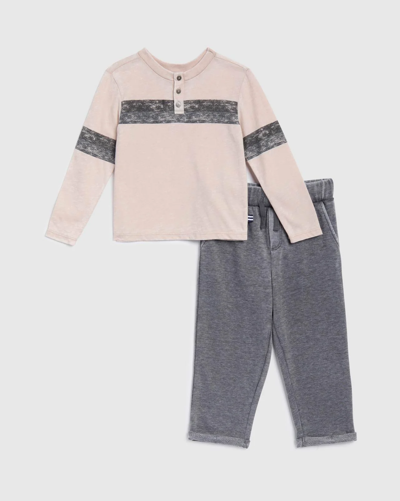 Toddler Boy Shore Stripe Long Sleeve Set