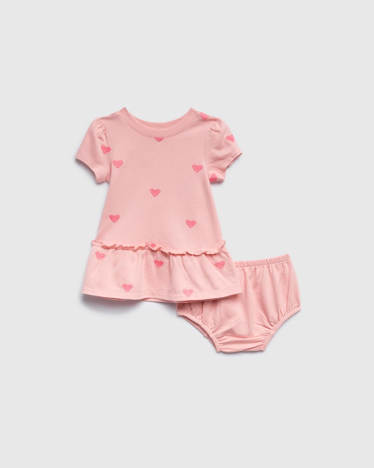 Infant Girls Embroidered Heart Dress