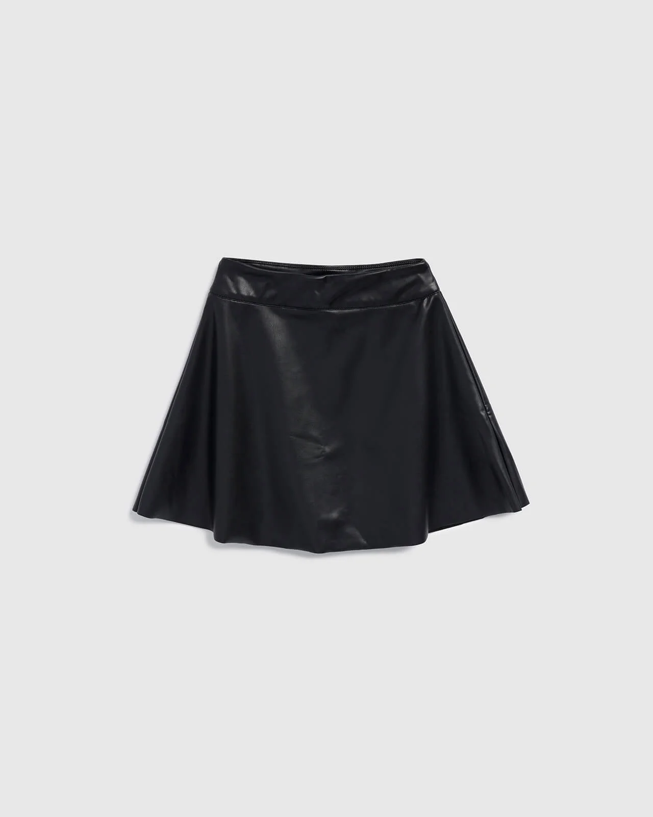 14736-girls-faux-leather-pleated-skirt-1.webp Girls Faux Leather Pleated Skirt