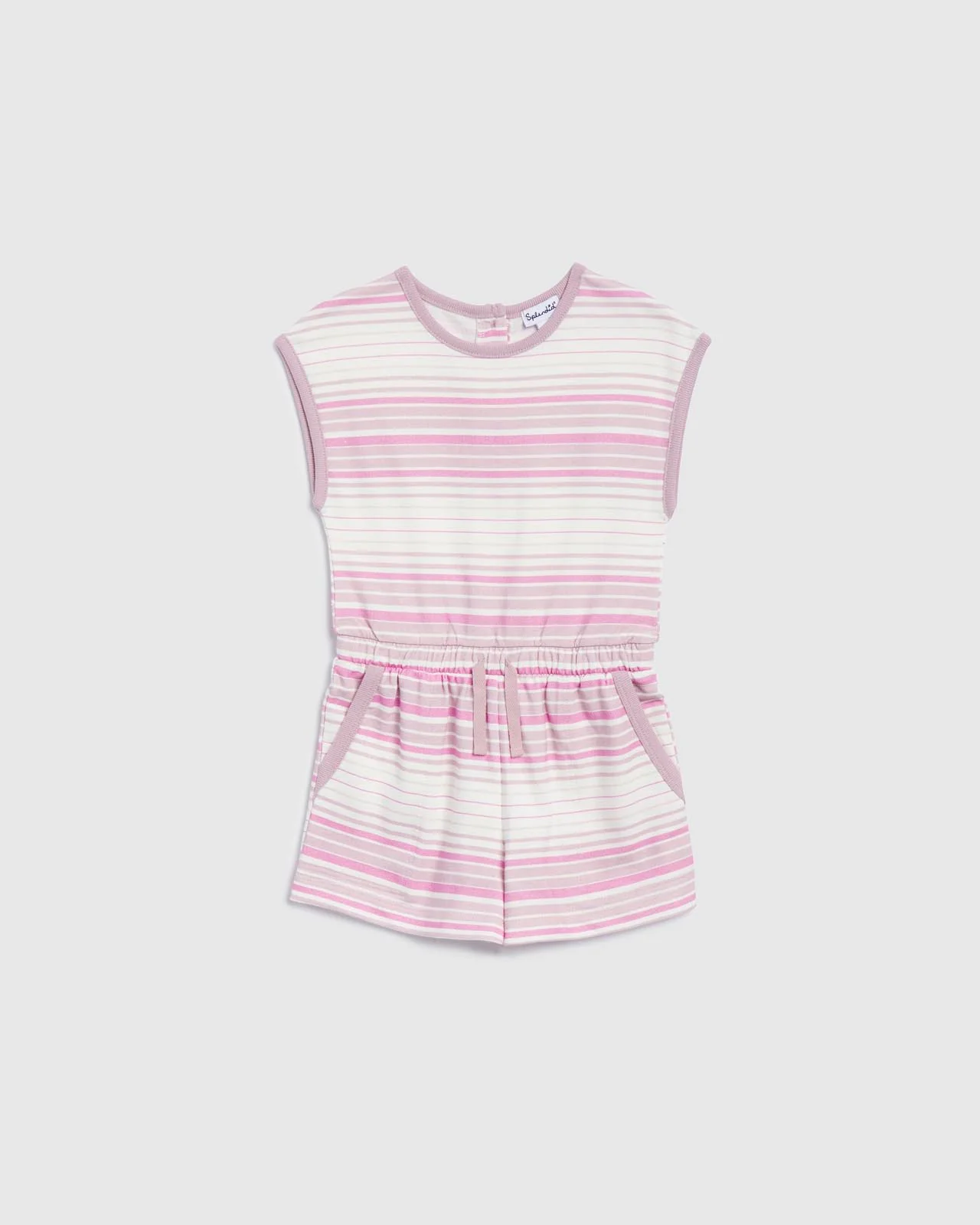 Toddler Girl Painterly Stripe Romper