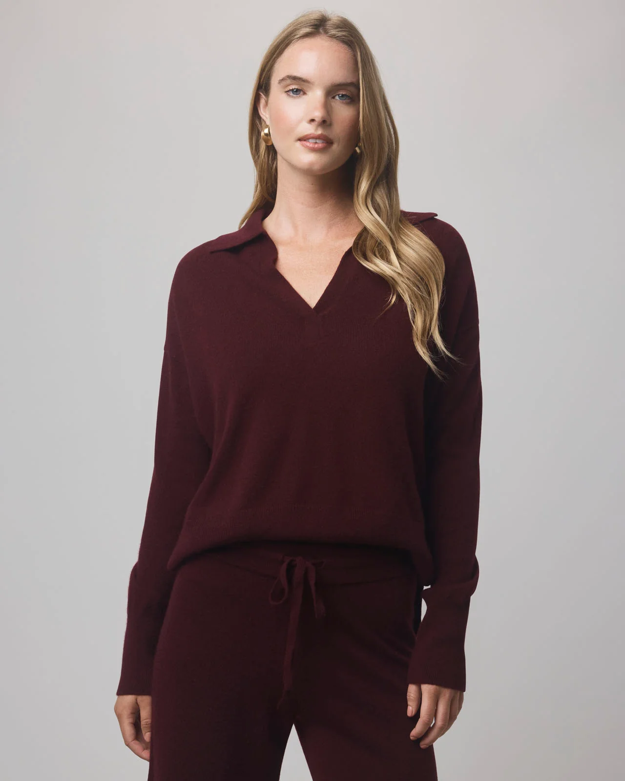 Tori Cashmere Polo Sweater