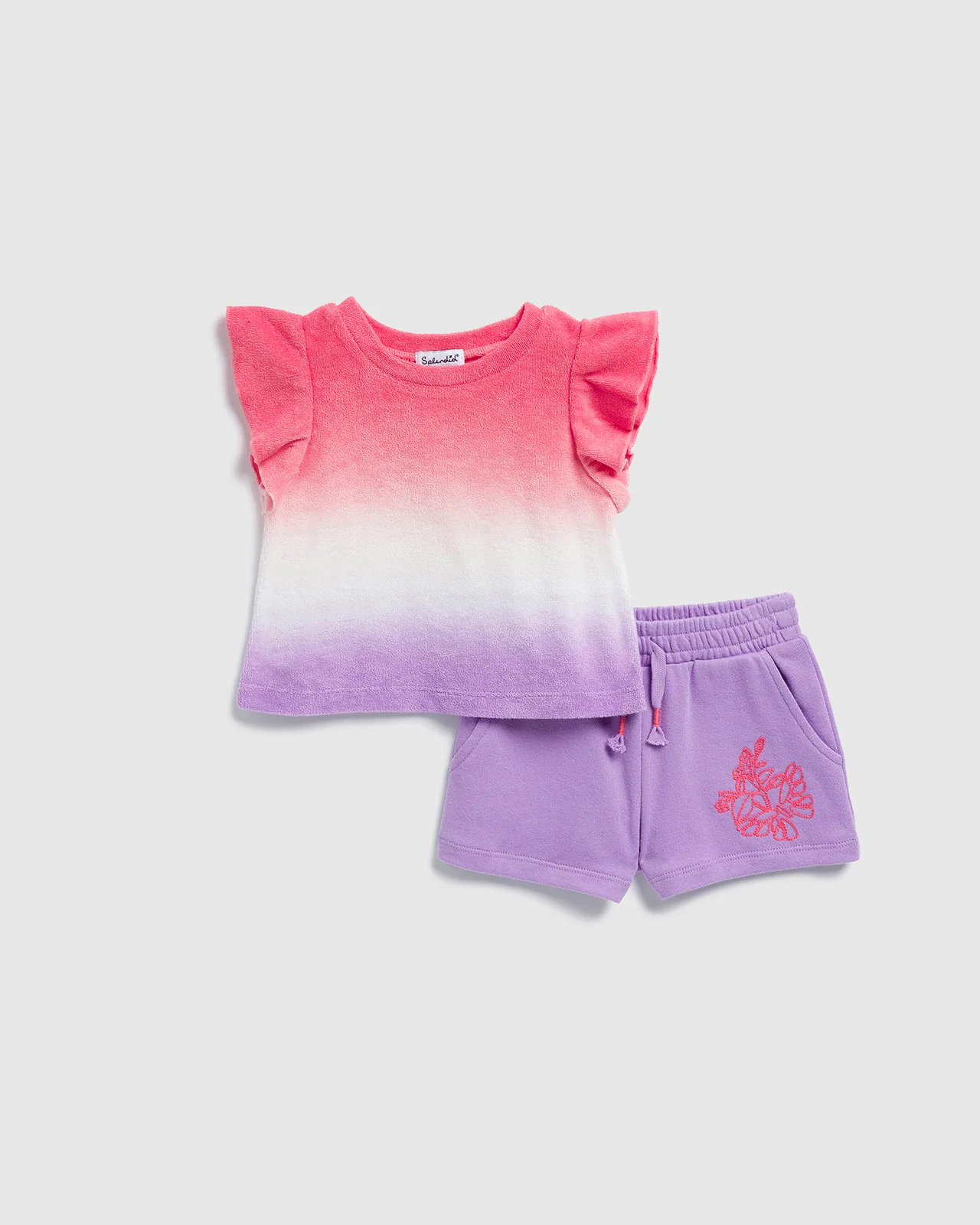 Infant Girl Dip Dye Tee Set