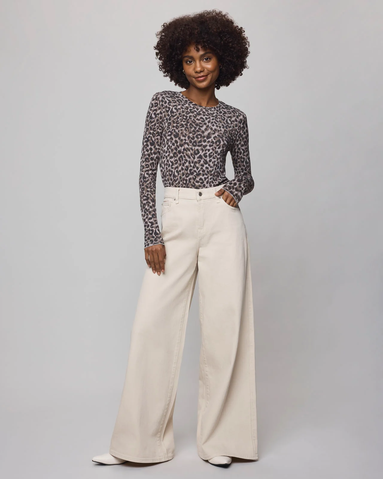 Leopard Bamboo Long Sleeve Tee