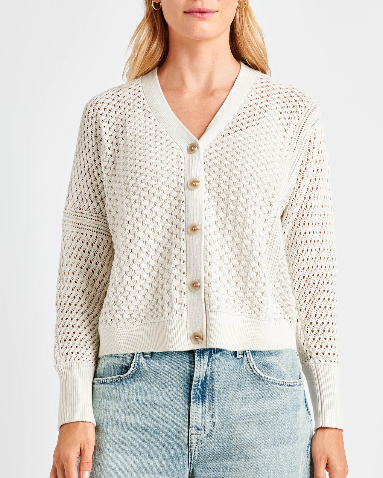 Audrey Pointelle Cardigan