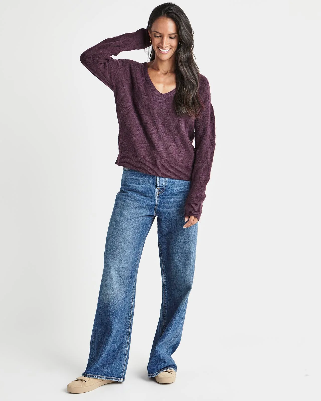 20190-diamond-cable-v-neck-sweater-3.webp Diamond Cable V-Neck Sweater