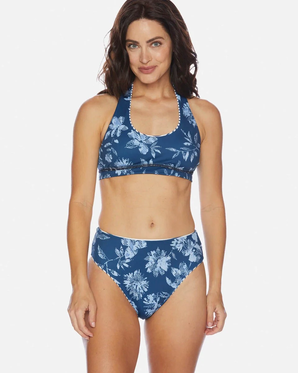 Double Dutch Reversible High Waist Swim Bottom