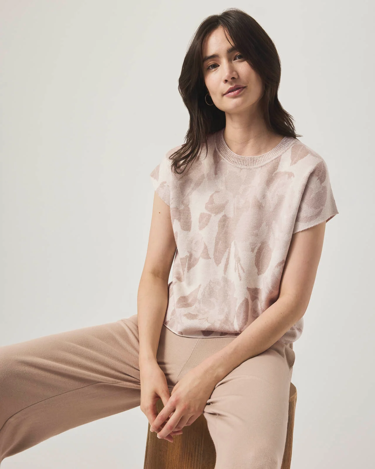 Flora Floral Short Sleeve Sweater