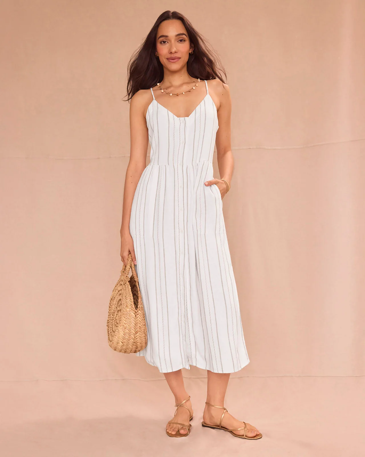 Gabrielle Linen Button Down Dress