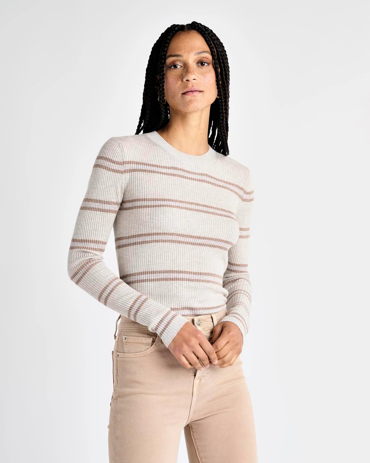 Georgie Rib Stripe Sweater
