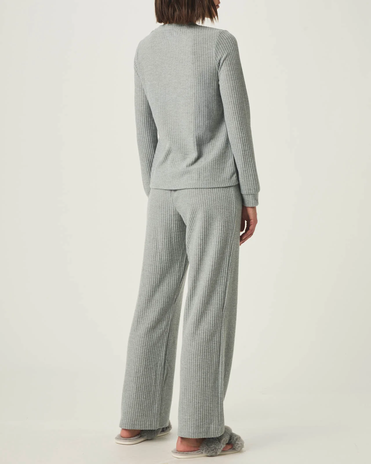 22336-heather-grey-split-crewneck-waffle-knit-sleep-set-4.webp Heather Grey Split Crewneck Waffle Knit Sleep Set