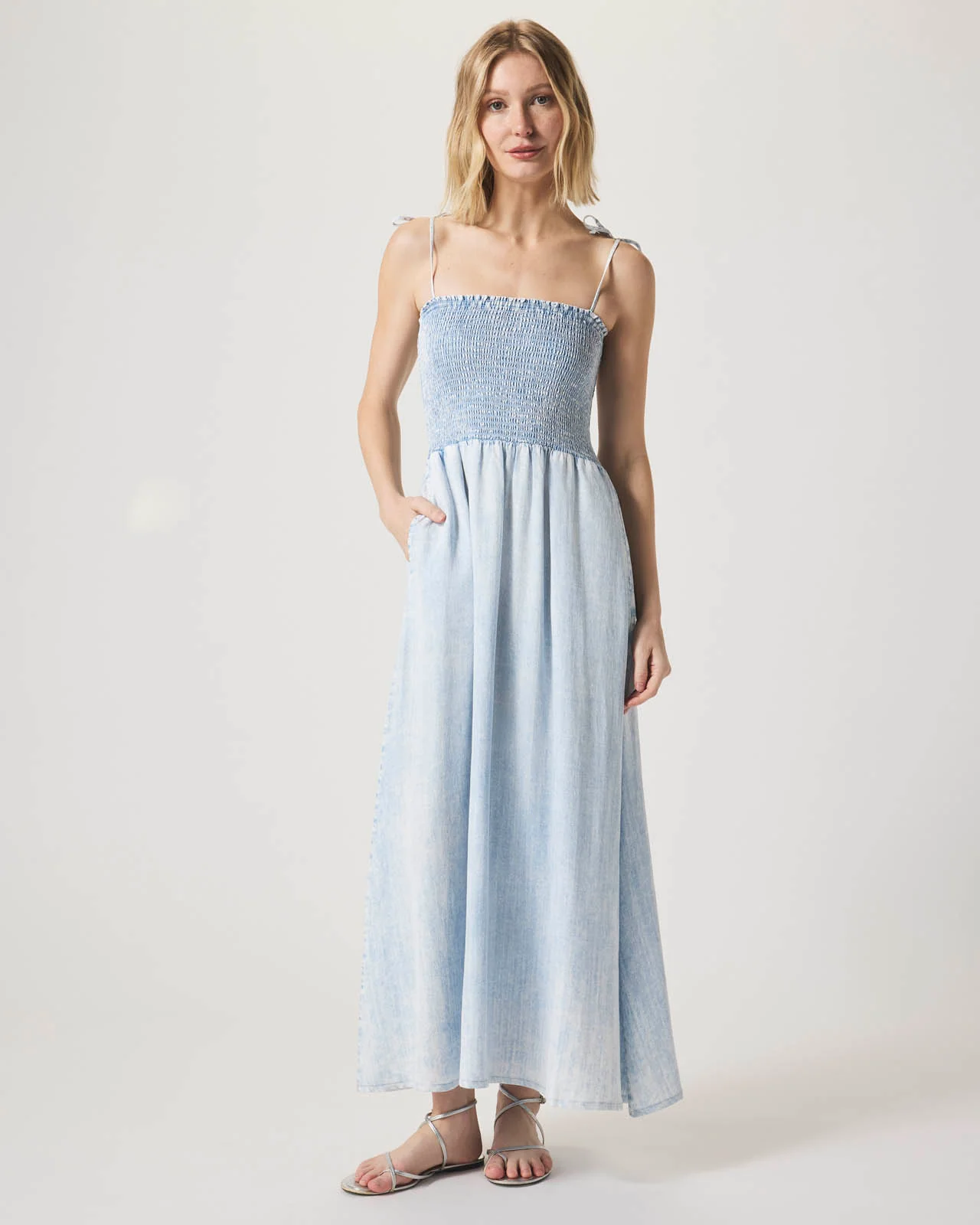 Indigo Tie Strap Dress