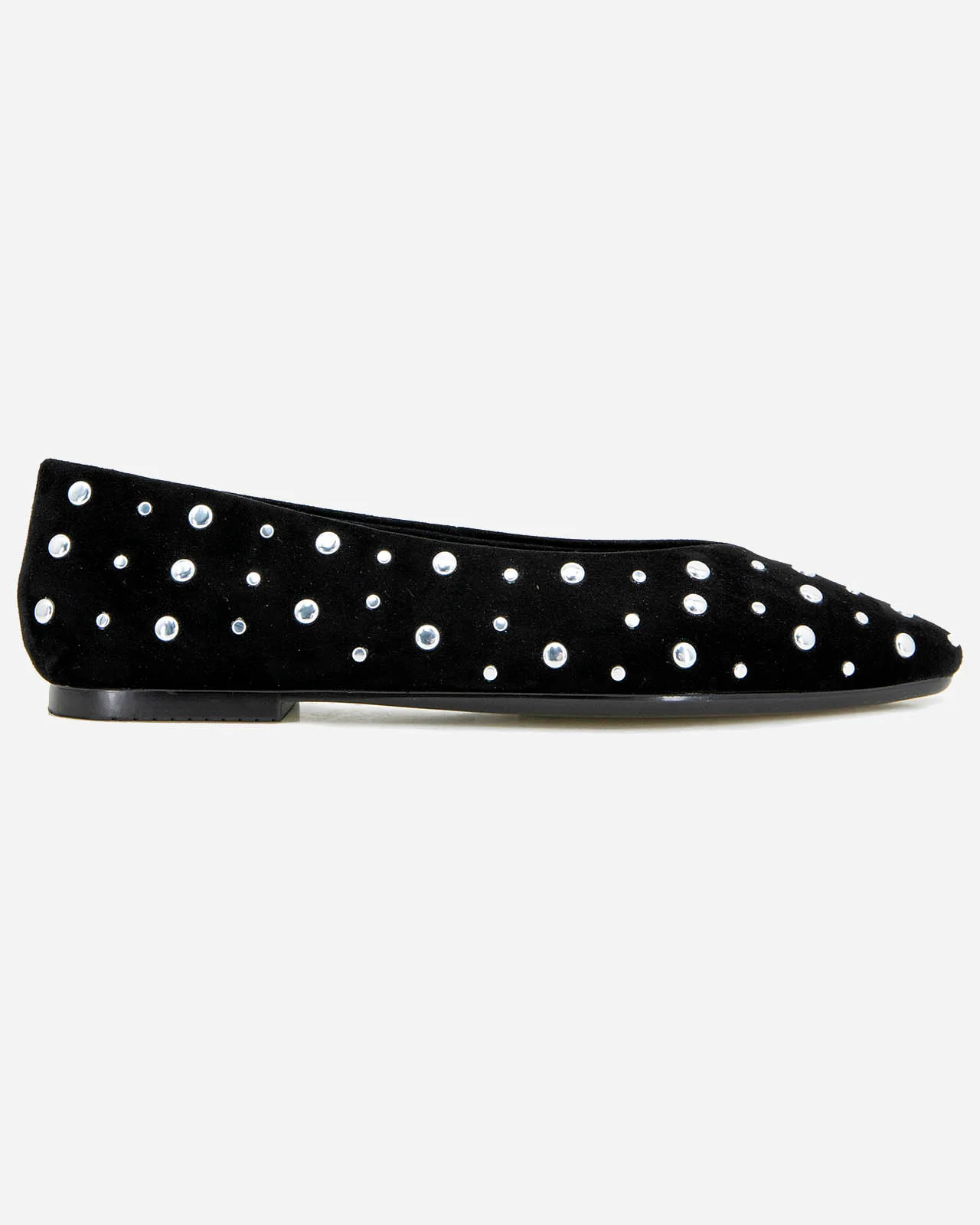 Latouche Studded Flat in Black