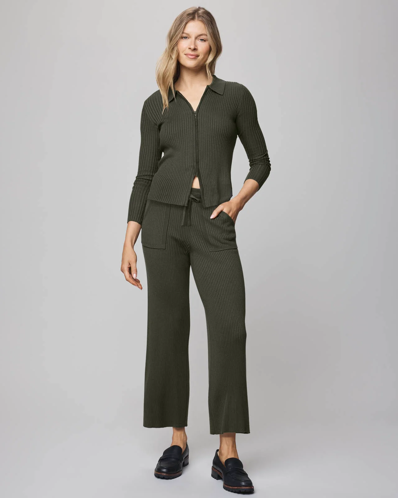 Georgie Cashblend Two-Way Zip Sweater