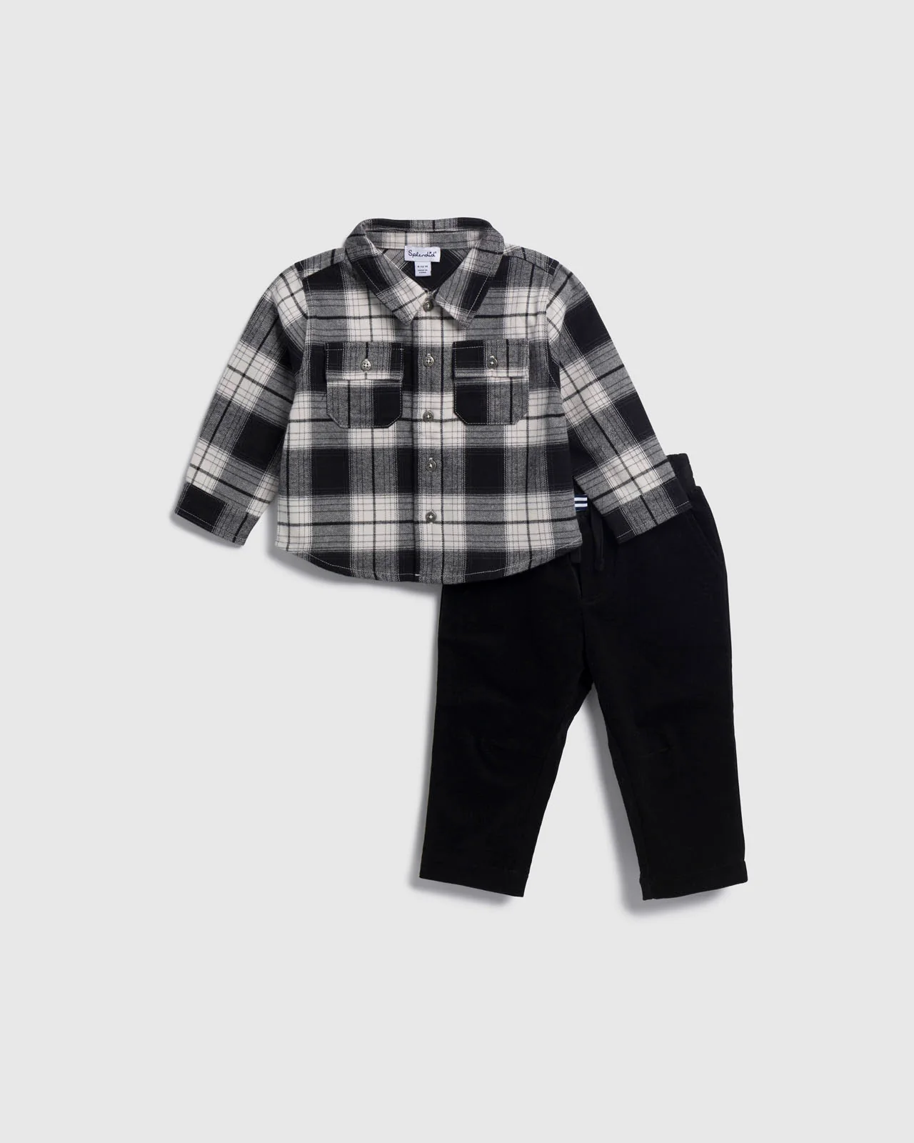 Infant Boy Flannel Plaid Set