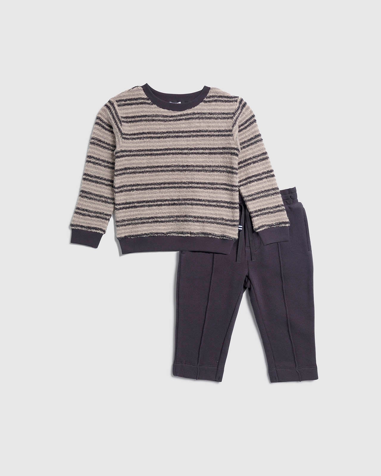 Infant Boy Loopy Stripe Knit Longe Sleeve Set