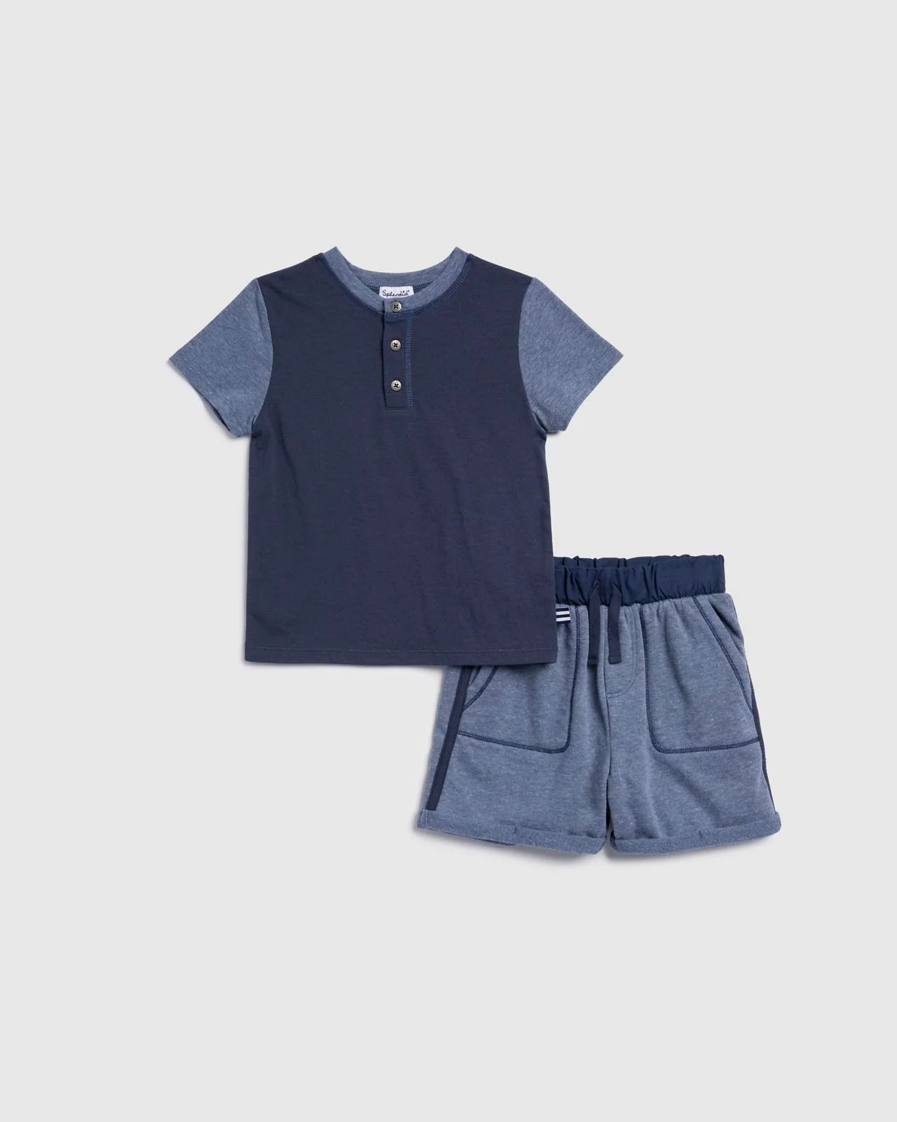 Toddler Boy Cloud Wash Short Set