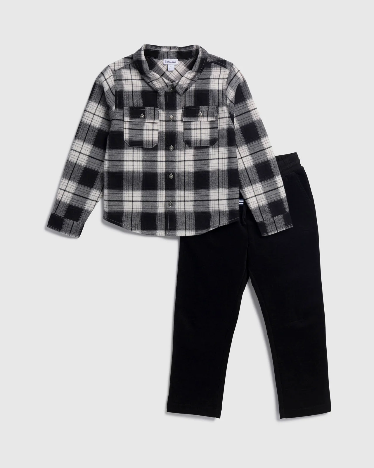 Toddler Boy Flannel Plaid Set