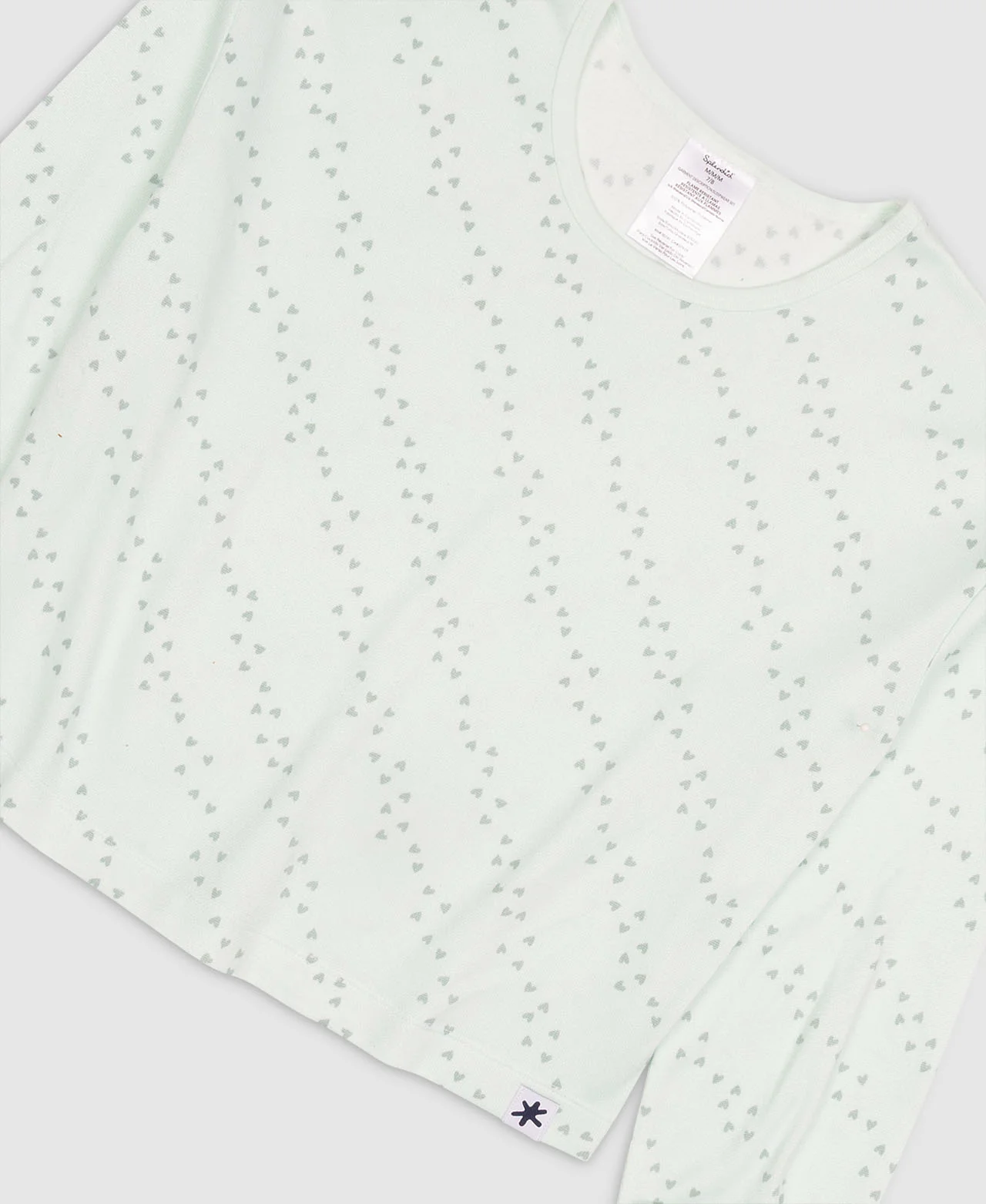 Girls Surf Hearts 3-Piece Brushed Jersey PJ Set