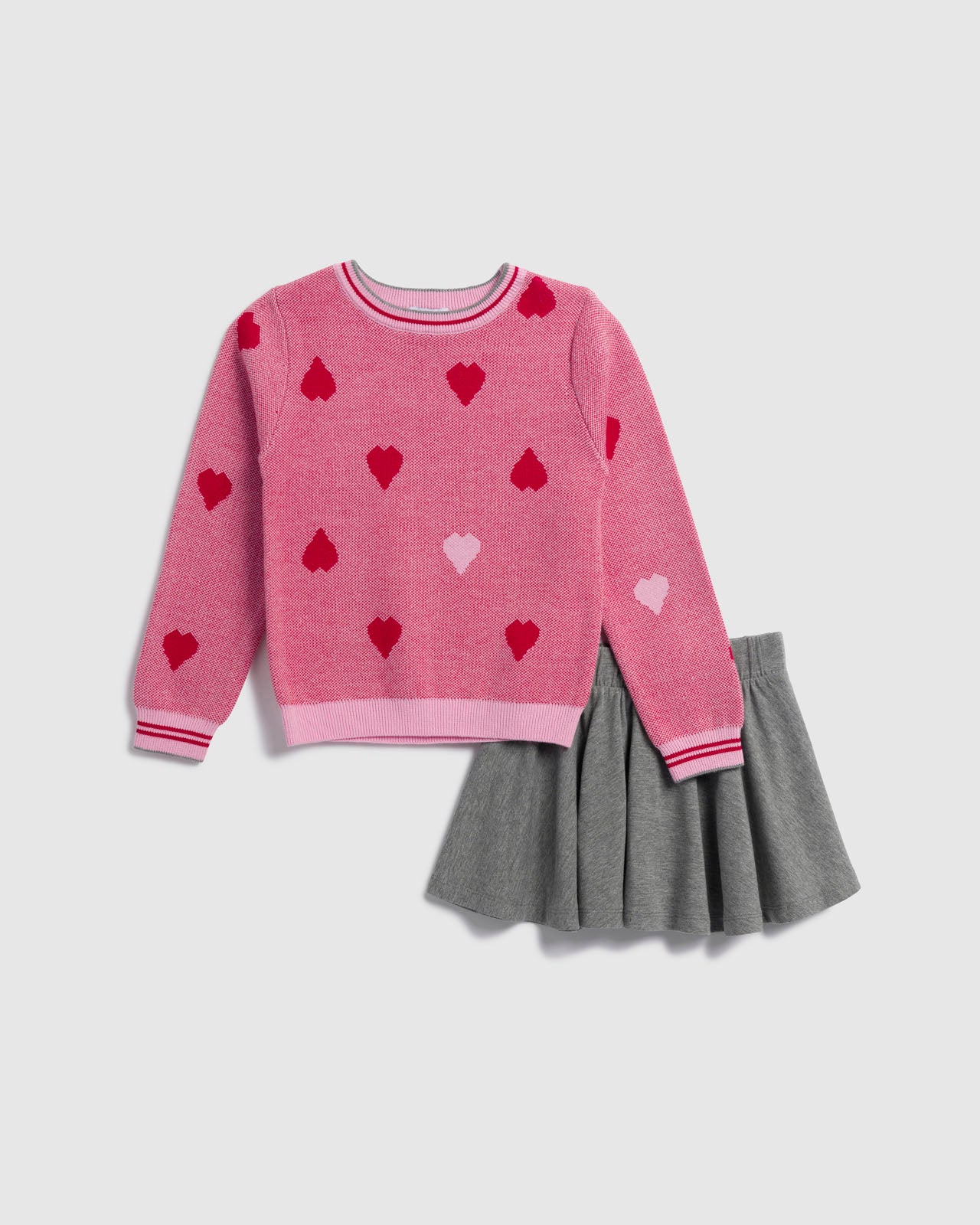 Toddler Girl Candy Heart Sweater Set