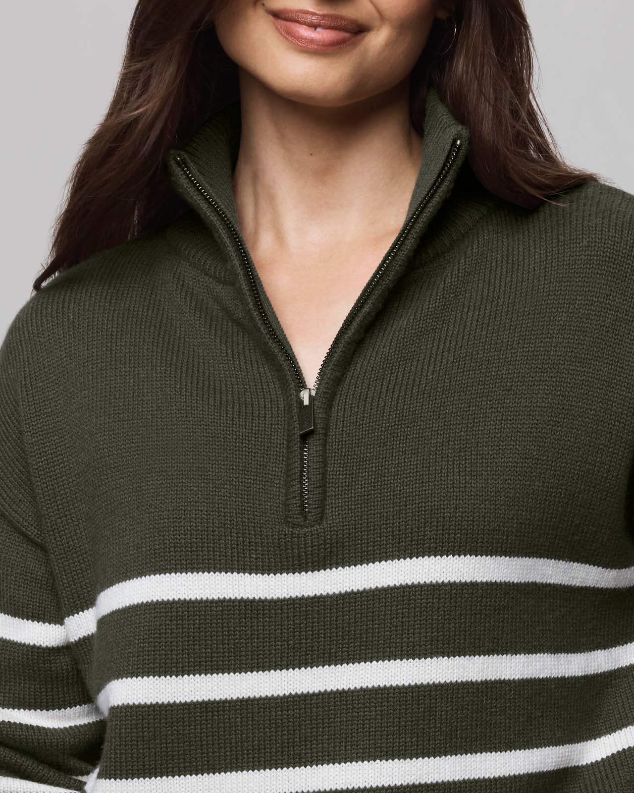 4019-georgie-stripe-quarter-zip-sweater-7.jpg Georgie Stripe Quarter Zip Sweater