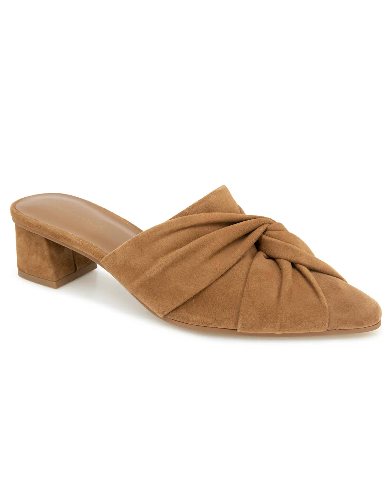 Lanis Suede Mule in Caramel