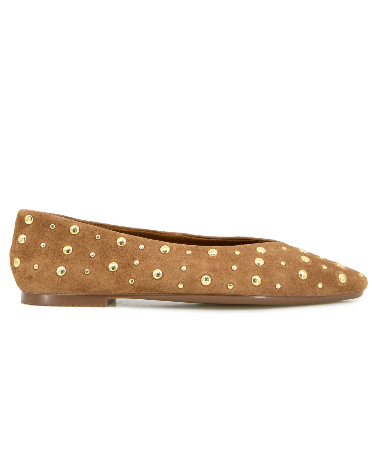 Latouche Studded Flat in Caramel