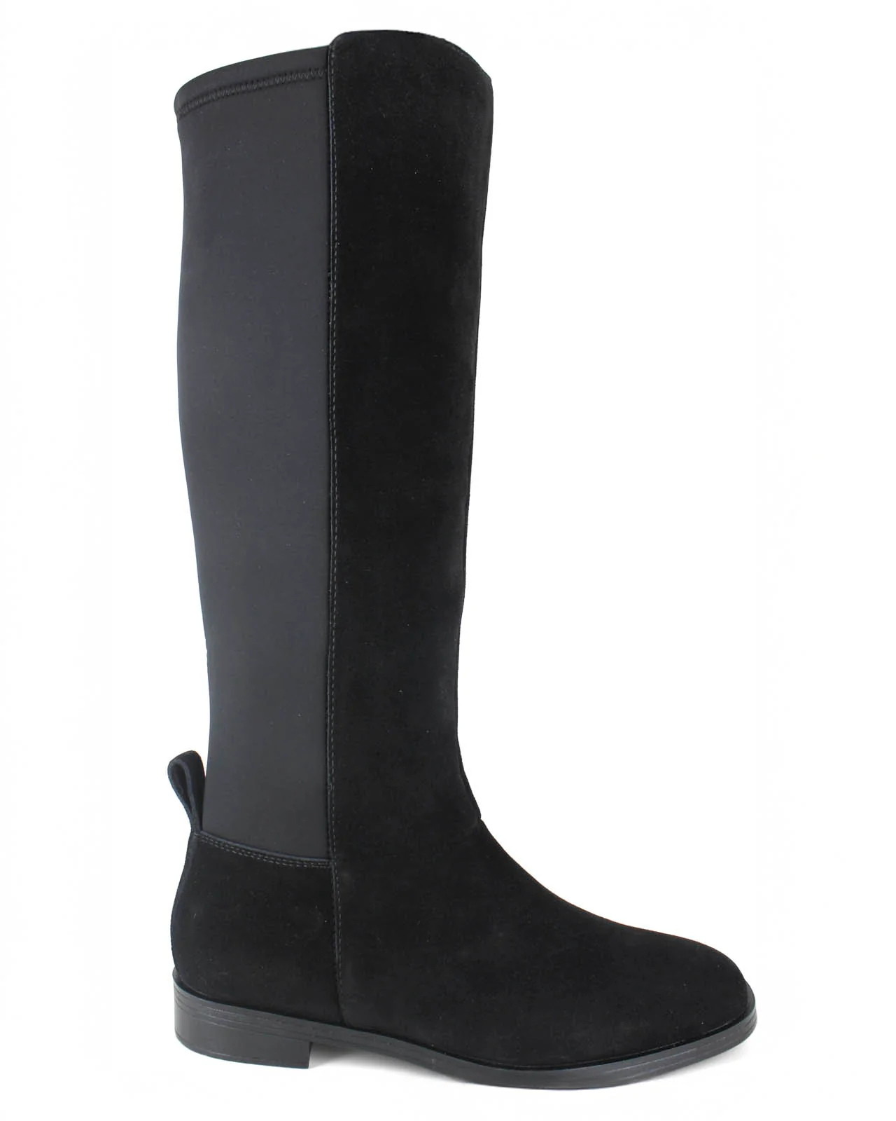 Marise Tall Suede Boot in Black