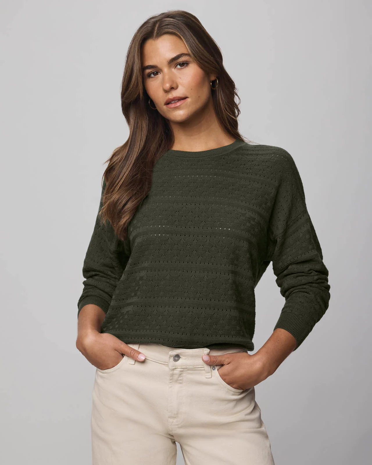 Georgie Cashblend Pointelle Sweater