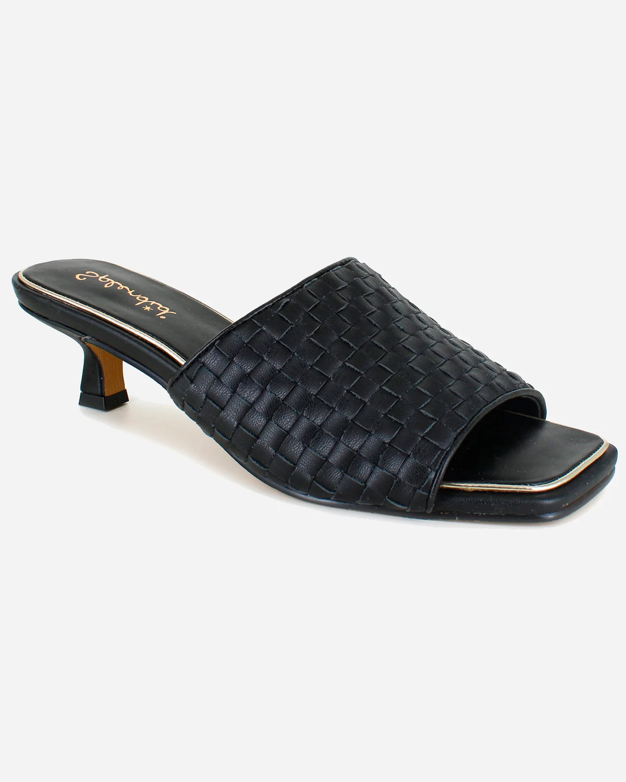 Hampton Woven Mule in Black