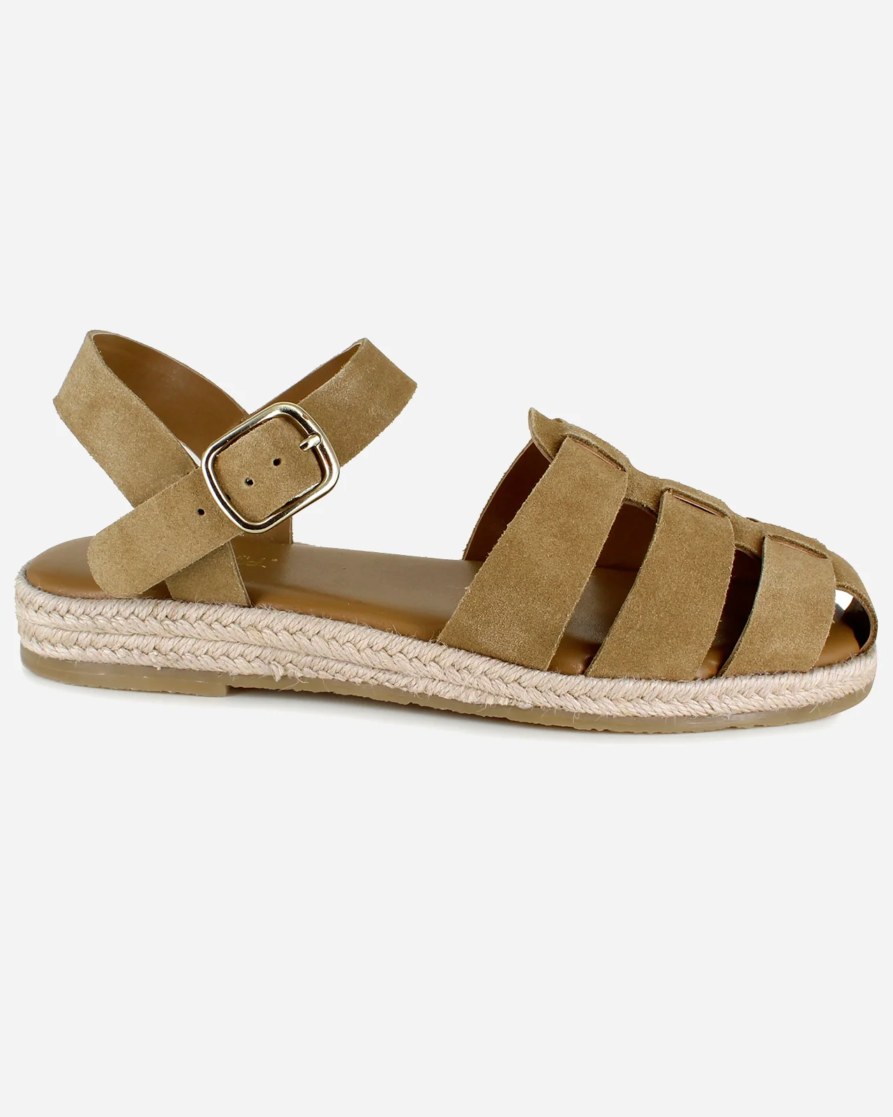 Row Sandal in Honey Beige