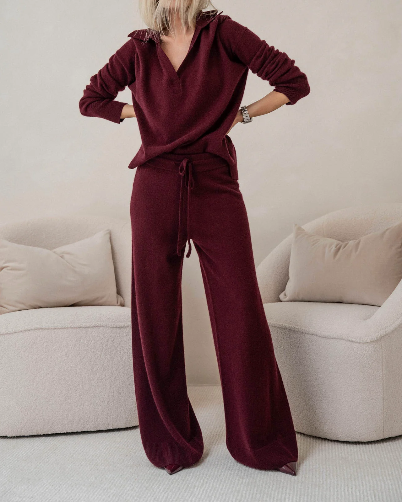 Tori Cashmere Wide Leg Pant