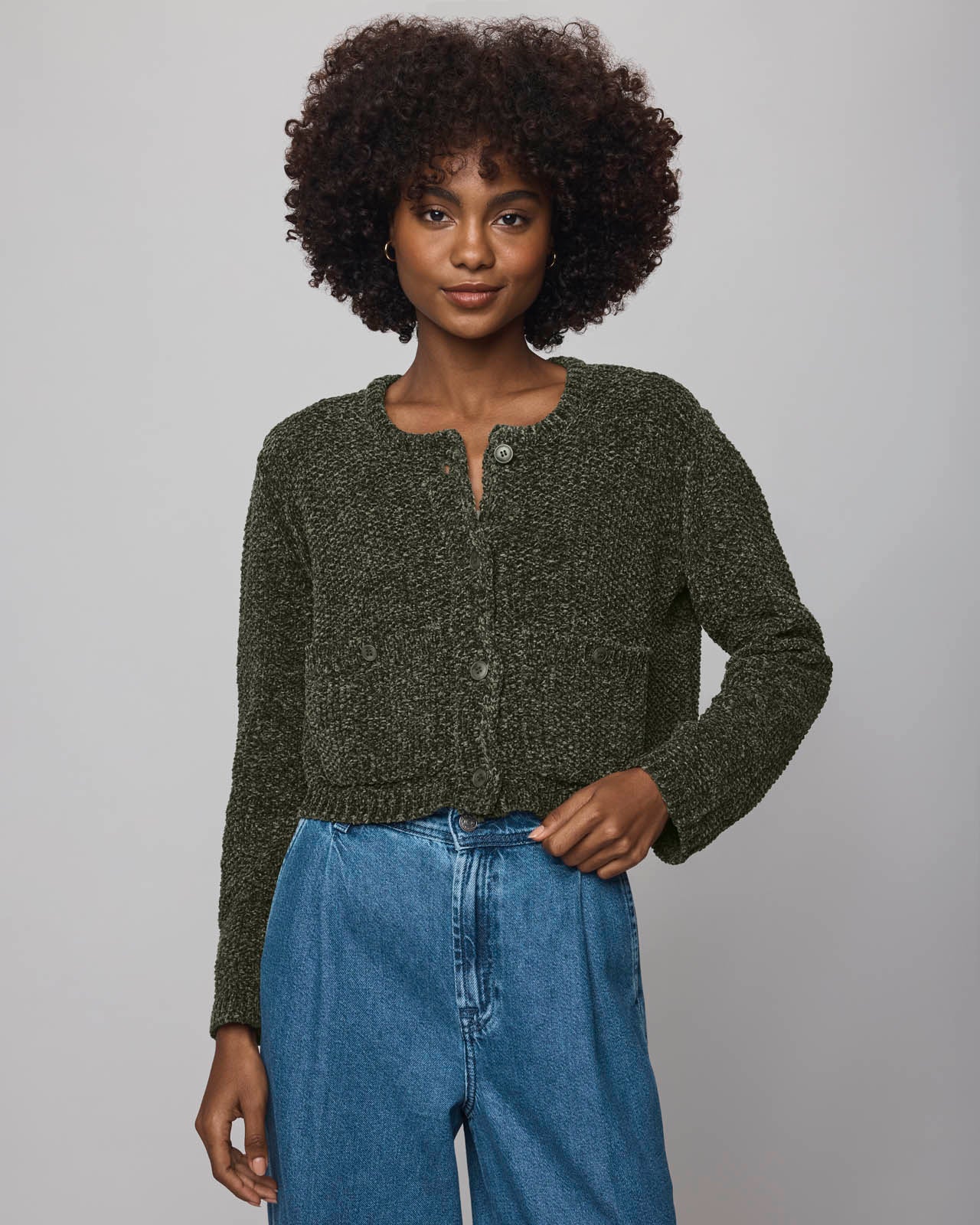 5191-andrea-chenille-crop-cardigan-3.jpg Andrea Chenille Crop Cardigan
