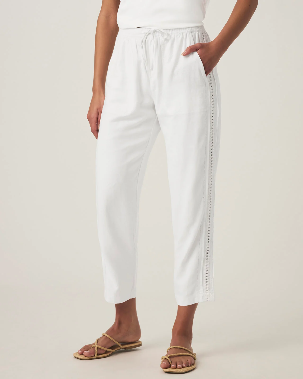 Angie Crochet Straight Leg Pant