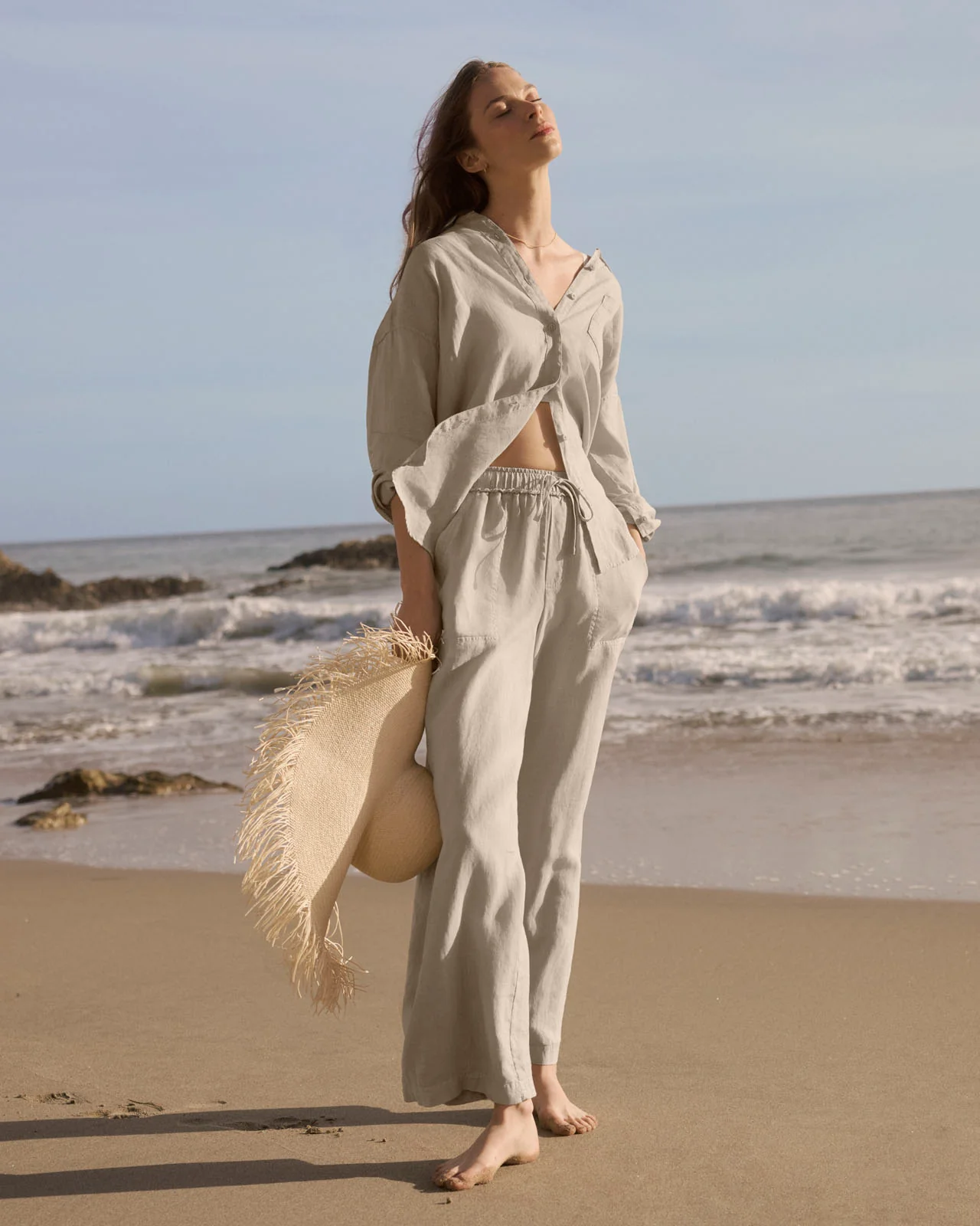 Stella Linen Full Length Pant