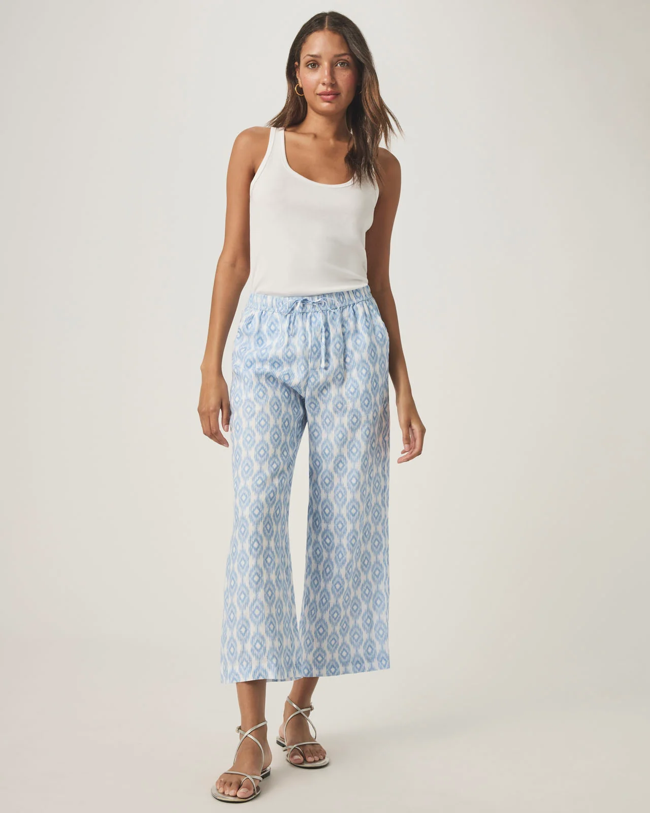 Angie Ikat Crop Wide Leg Pant