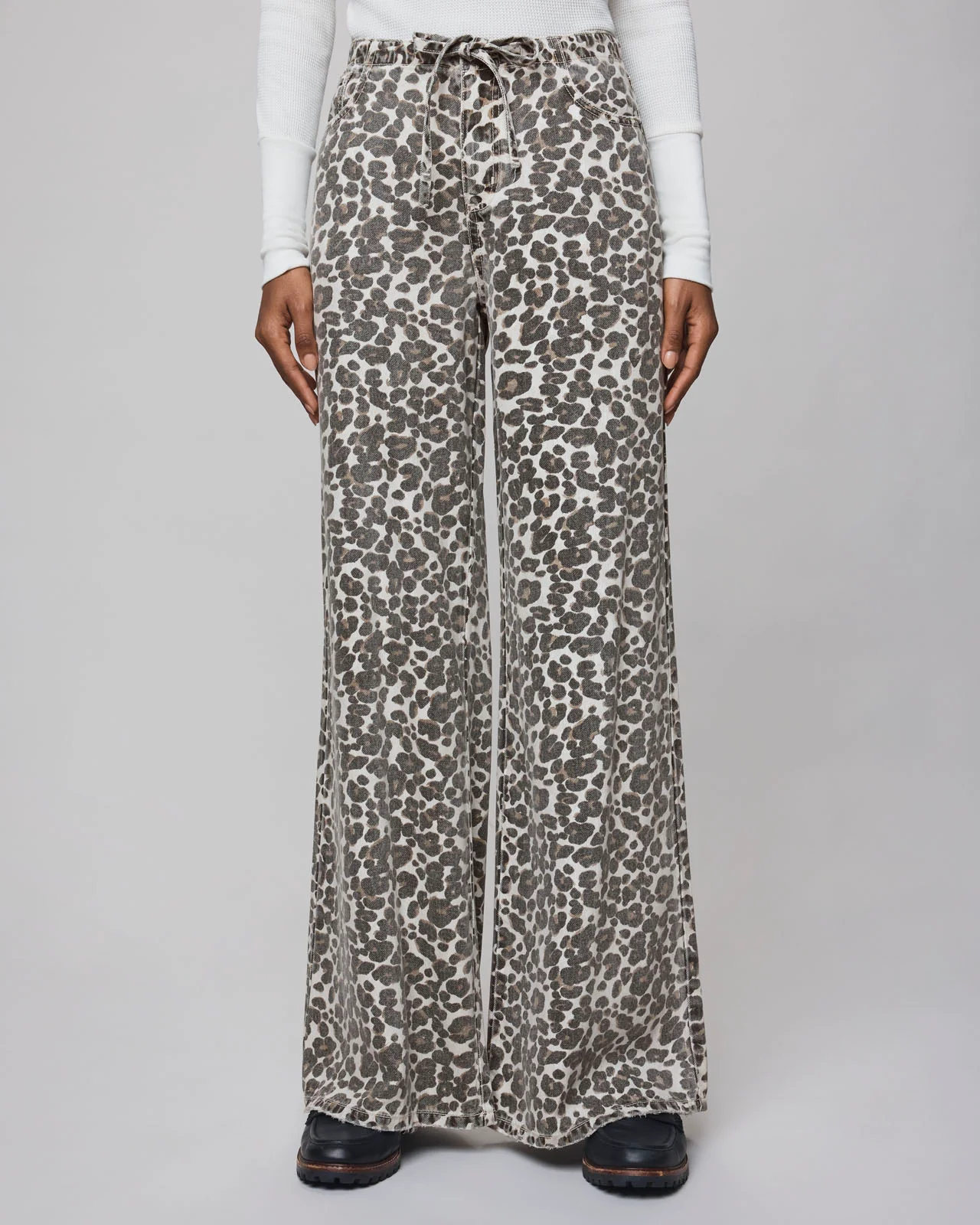 Lounge Denim Leopard Pant