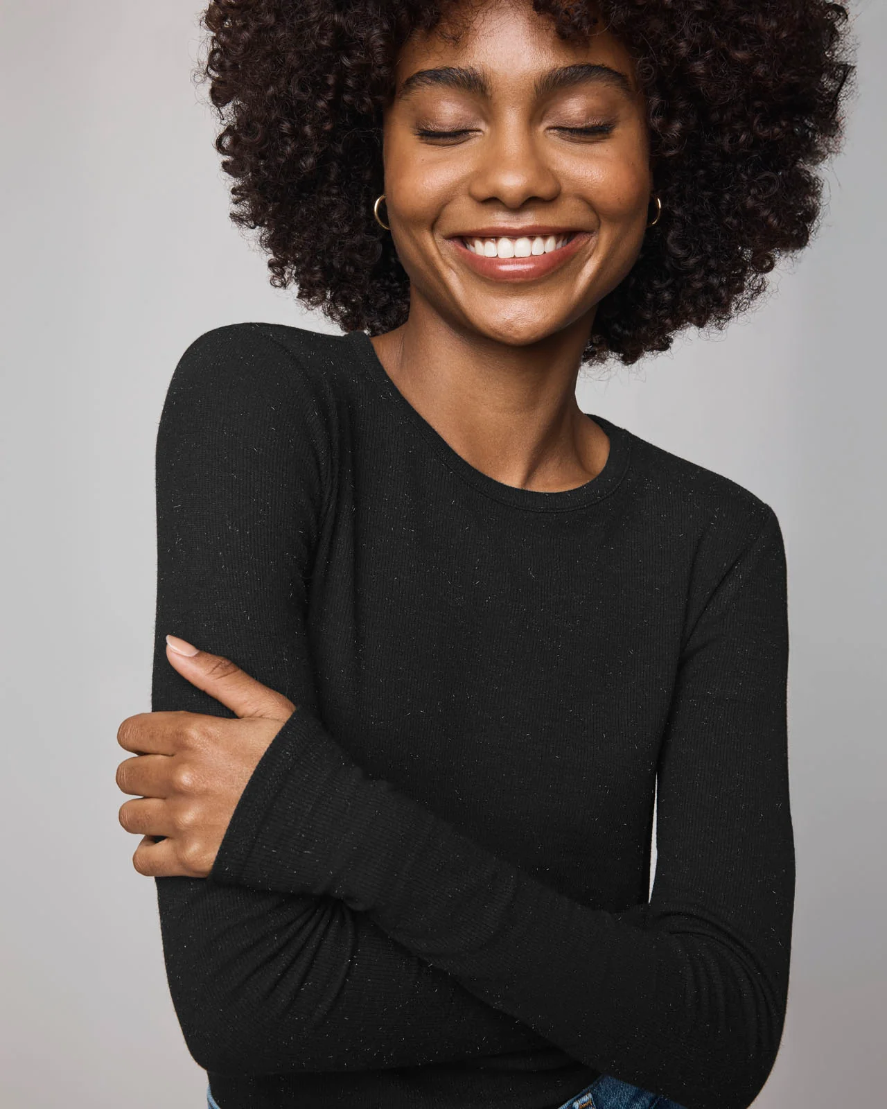 Isabella Eyelash Shimmer Long Sleeve Tee
